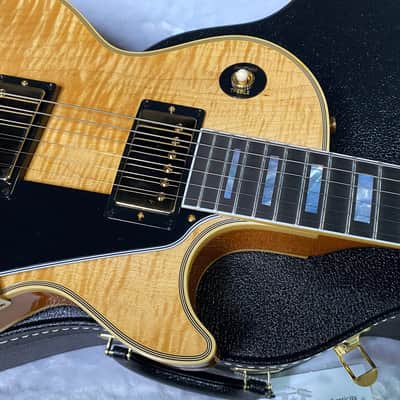 NEW! Gibson Dealer Select Custom Shop Les Paul Custom - Wild AAA Figured Flame Top - Antique Natural - Authorized Dealer - 8.7 lbs - G05981 (Copy) image 3