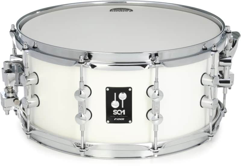 Sonor SQ1 Snare Drum - 6.5 x 14 inches  Satin Pure White (SQ11465SPWd1) image 1