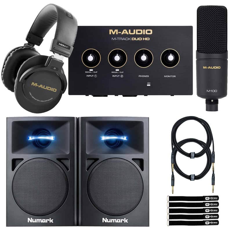 M-Audio M-Track Duo HD Producer Pack with Headphones & Monitors image 1