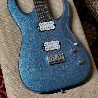 Jackson Pro Plus Series Signature Misha Mansoor Juggernaut HT6 Blue Sparkle Guitar image 2