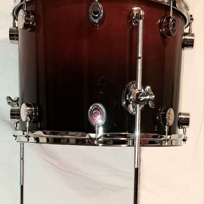PACIFIC PDP BIRCH "FS SERIES" 16" x 12" (Super Rare Custom!) Floor Tom - Black Cherry Burst Gloss image 3