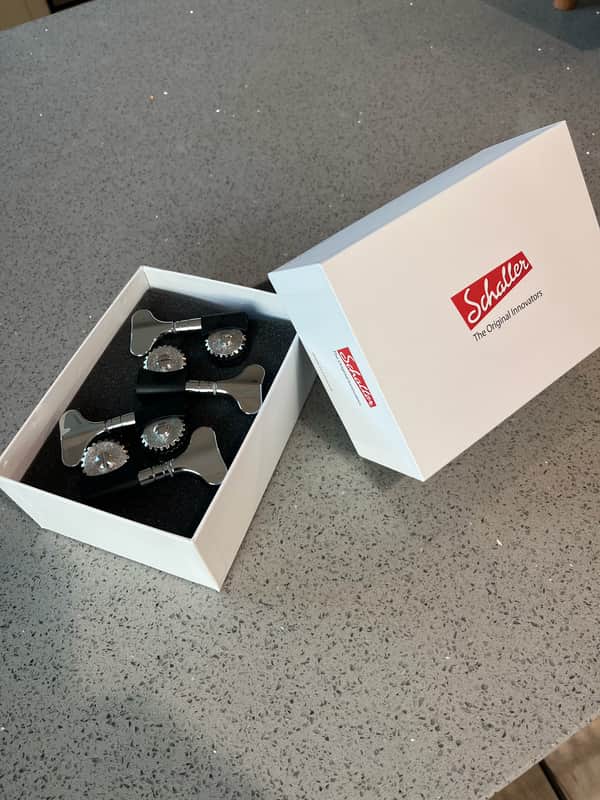 SCHALLER BM LIGHT M4 BASS TUNERS - CHROME (Made in Germany) - $150