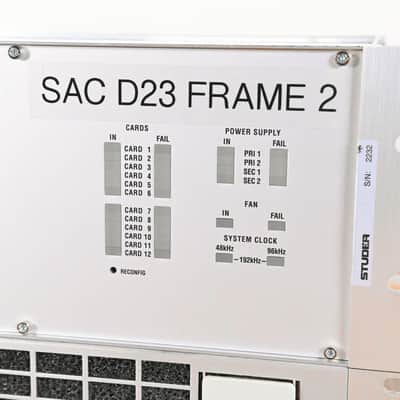 Studer D23m I/O System w/ A-Link HD Card, Fan Module, and Filter Module CG01BZQ image 4