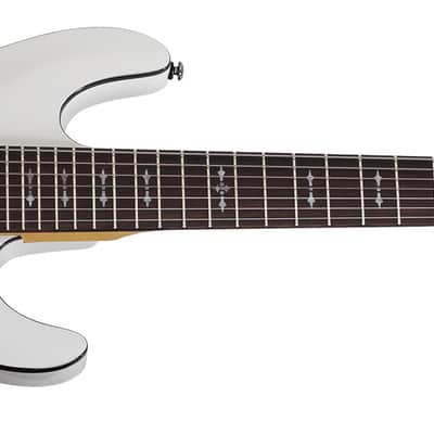 Schecter Omen-7 Electric Guitar in Vintage White Finish image 2
