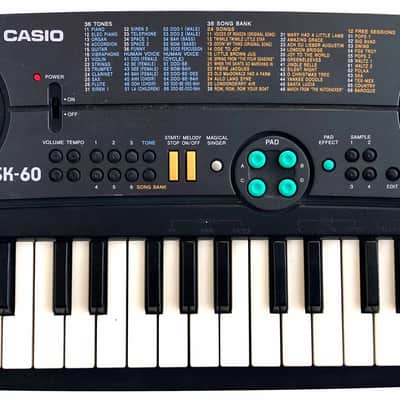 1996 Casio SK-60 32-Key Magical Singer Say & Play Sampling Keyboard With Output Jack