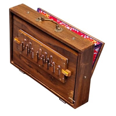 Indian Shruti Box 13 Notes 1 Octave Teak Wood 440Hz Drone Instrument with Bag image 6