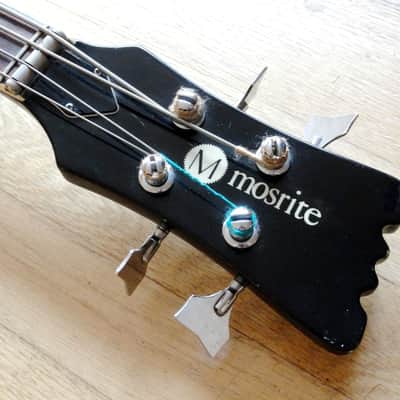 1970s Mosrite Firstman Vintage Electric Bass Guitar Black Mark I Japan Avenger image 4