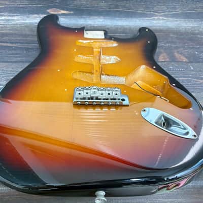 Fender Japan ST62 Stratocaster Body Sunburst with Original Bridge Made in Japan image 7