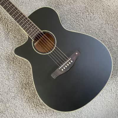 Black Left Handed Acoustic Guitar, Spruce Plywood Top Body, Mahogany Neck image 2