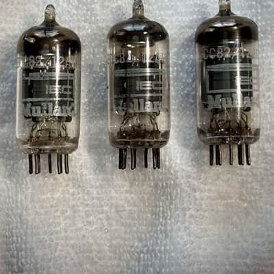 Mullard 12AU7 Set of (3) Vacuum Tubes Circa-1960s-Glass image 1