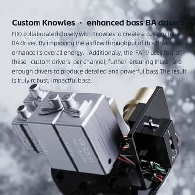 FiiO FA19 10 Balanced Armature in Ear Monitors | Audiophile Earphones with Detachable Pure Silver MMCX Headphone Cable image 5