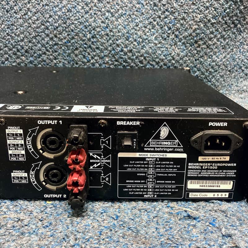 Behringer Europower EP1500 2x700W Power Amplifier | Reverb