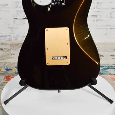 Used Fender American Ultra Stratocaster HSS Electric Guitar Texas Tea w/Case image 2