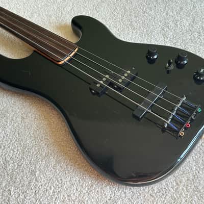 Vintage Fender Contemporary Jazz Bass Special Fretless 1989 MIJ Japan Black image 3