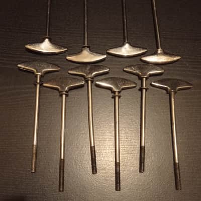 Sonor Tension rods set 10 pc for bass drum Teardrop, Champion, Super Champion 70s - Vintage chrome image 4