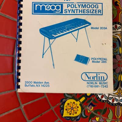 Moog PolyMoog Original Service Manual - RARE