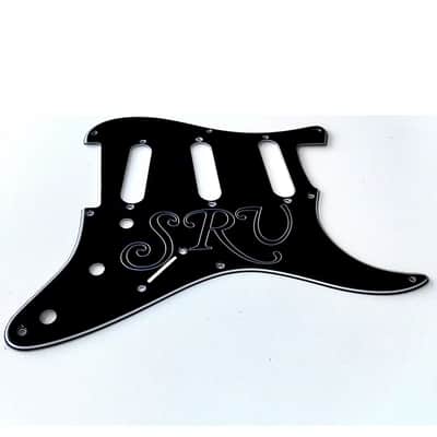 SRV Strat Style Guitar Pickguard Scratch Plate in Black image 2