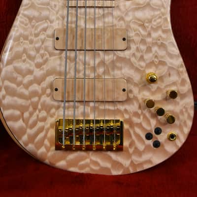 Fodera Imperial Elite 6 bass guitar 34" scale 2017 5A Quilted Maple image 13