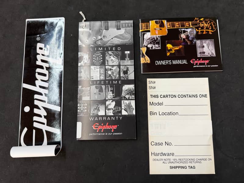 Epiphone Manual & Poster 2000s Flying V Les Paul Firebird Bass Explorer Riviera image 1