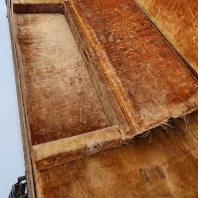 Vintage 1960 Fender Jazzmaster Case - Brown Tolex w/ Gold/Yellow Interior image 12