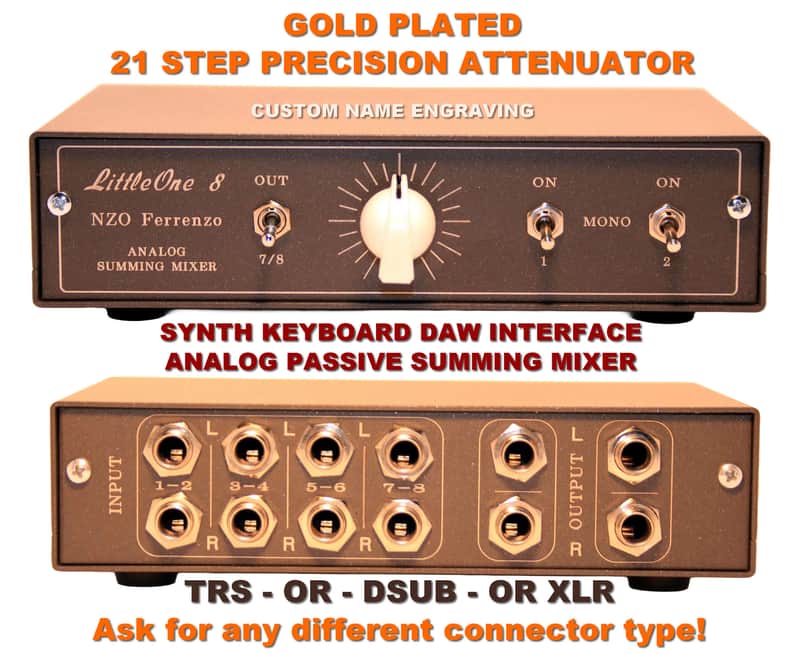 8 Input Summing Mixer – 4 Output - Vol Control – Designed for UAD Apollo Twin Focusrite Audient Motu or other image 1