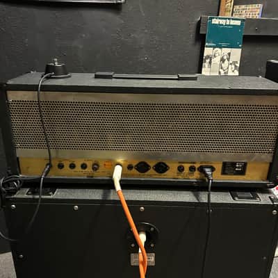 Marshall JCM 800 Lead Series Model 2205 2-Channel 50-Watt Head 1982 - With Reverb and channel switch pedal  - Black image 4