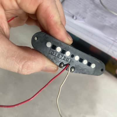 Fender American Pickup Flat Pole 80s 90s 016730 1980s 1990s - Black image 2