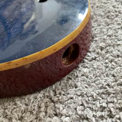 DeVille Blue HSS Electric Guitar, Mahogany Tiger Maple Top Body, 24 Frets Rosewood Fingerboard image 4