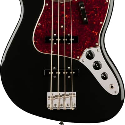 Fender Vintera II '60s Jazz Bass Guitar, Black w/ Deluxe Gig Bag image 2