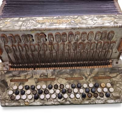 WWII German Button Accordion Solo Bolero 1939-1945 Rare Trophy Italy or Germany image 12