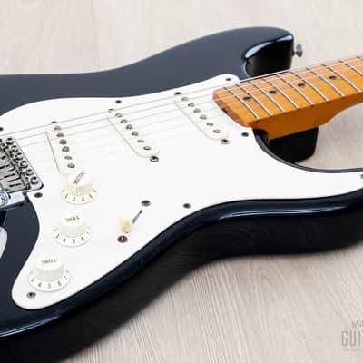 1991 Fender American Vintage '57 Stratocaster Black w/ Tweed Case image 6