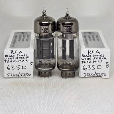 ***RARE*** RCA 6350 Black Plate Triple Mica Top D-Getter Well Matched (1.8%) Pair NOS