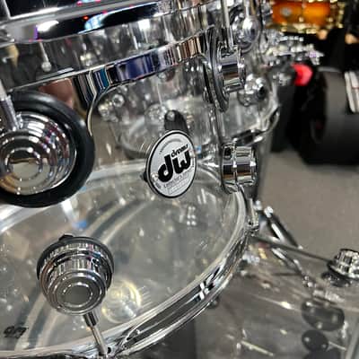 Chad Smith's DW Collector's Acrylic 8/10/12/14/20" Drum Set Kit with Matching 14" Snare image 5