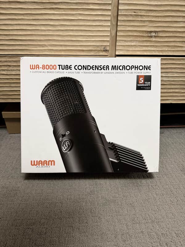 Warm Audio WA-8000 Large Diaphragm Tube Condenser Microphone - Black image 1