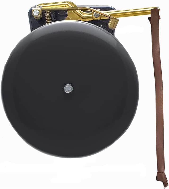 Steel Trip Gong | Traditional Prize Fighter 10" Boxing Bell | Loud & Made of Steel & Brass | Boxing Training and Warning Device in One | Man Cave/Bar Accessory image 1