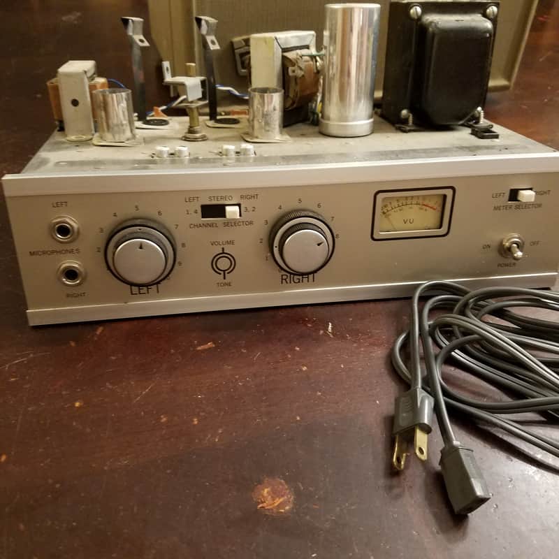 Roberts Small stereo tube amp project with case and AlNiCo speakers 1960s image 1
