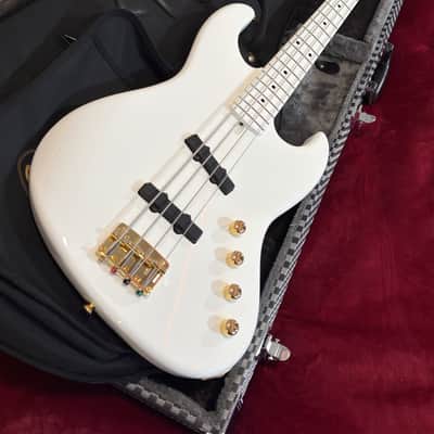 2022 Moon Custom Guitars Japan JJ-4 Larry Graham Signature - Snow White image 2