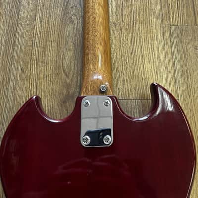 GLOBAL 495B BASS GUITAR SG EB3 SHORT SCALE LAWSUIT COPY CHERRY 1970'S JAPAN (USED) image 8