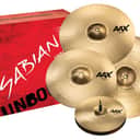 Mint Sabian AAX Promotional Cymbal Set Thin Crash, Natural, (14" Hats, 16" Crash, 21" Ride, & Free 18" Crash) (25005XCPB)