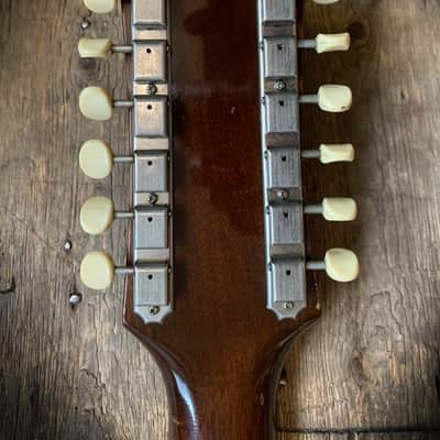 1967 Gibson B45-12-N 12 Stain Acoustic in Natural finish with hard shell case image 11