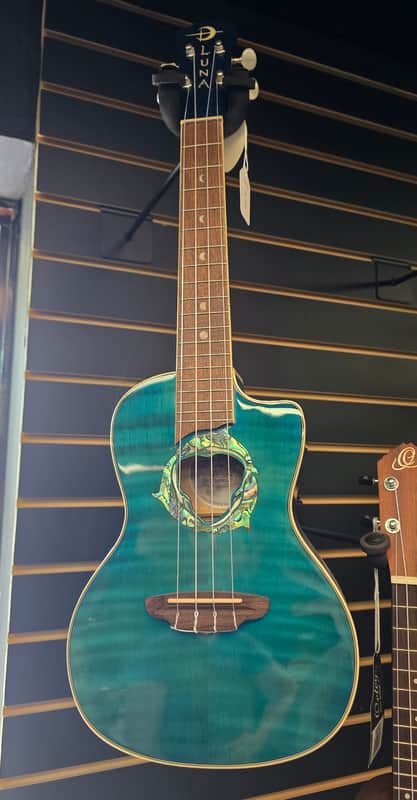 Luna Dolphin Concert Ukulele - Blue/Green (UKE DPN) - Gloss image 1