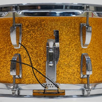 LUDWIG CLASSIC SCHOOL FESTIVAL 14"x 6.5" SNARE DRUM 1966 - Gold Mist image 10