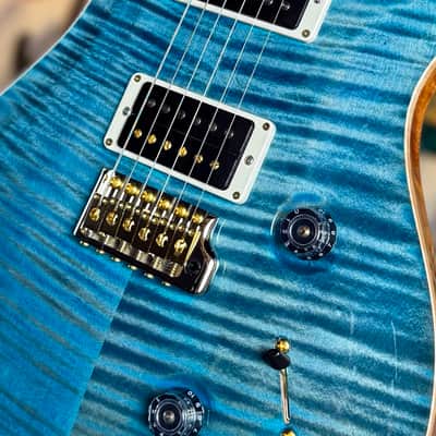PRS Custom 24 "10 Top" - Carroll Blue/Natural Back - Mint image 11