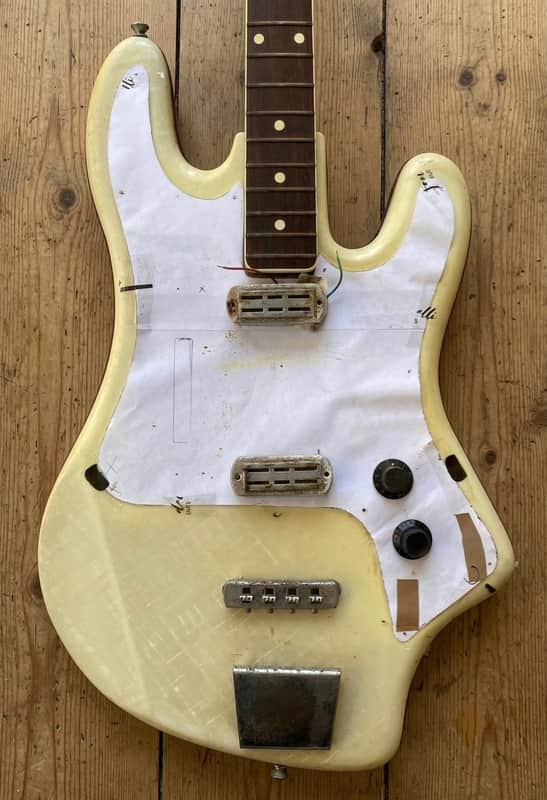 Immagine Vintage Layolo Bass (Made in Italy) - Pearloid Body - Restoration Project - 1