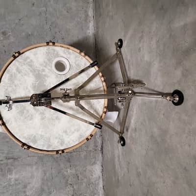 A&F Drum Co. Gunshot Snare 2021 Raw Brass With Wood Hoops image 4