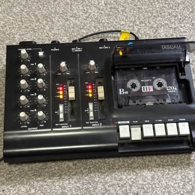 TASCAM Porta 02 Ministudio 4-Track Cassette Recorder 2000s - black [ custom pitch modded] image 3
