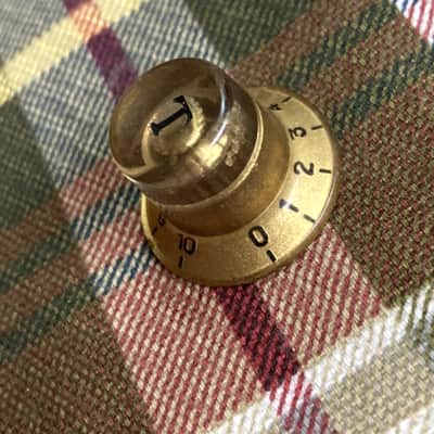 Vintage Gold Univox Guitar Tone Knob, 1960s-70s Japan image 2