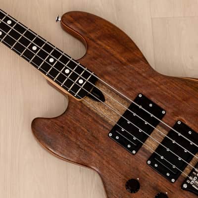 1982 Electric Wood Limited Wal Mk1 Pro Left-Handed Vintage Bass w/ Case, Paperwork image 7