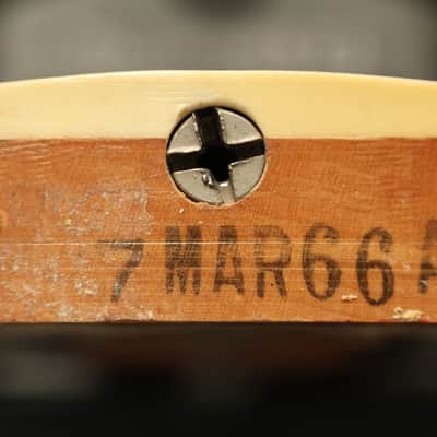 1966 Fender Jazz Bass Custom Color OLYMPIC WHITE image 19