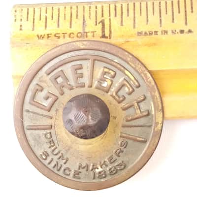 Gretsch Hex-Tack 40s Floor/Rack Tom Drum Round Badge Skinny Sticks+Makers Stamp image 1